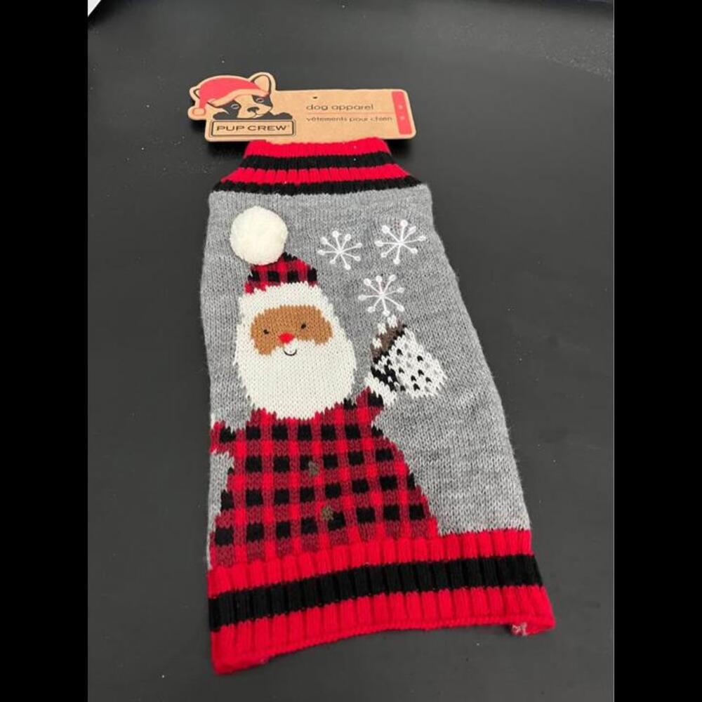 Pup Crew Dog Apparel Small Sweater NEW Santa